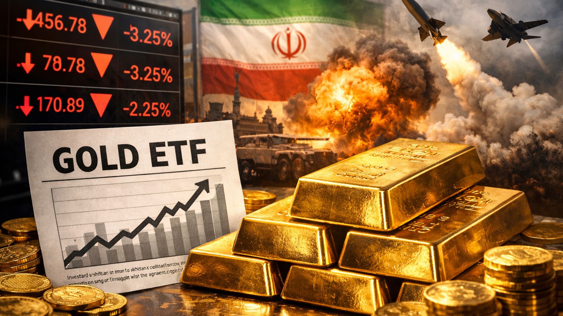 Nhà đầu tư đổ xô vào ETF vàng khi căng thẳng Iran đẩy giá tăng mạnh