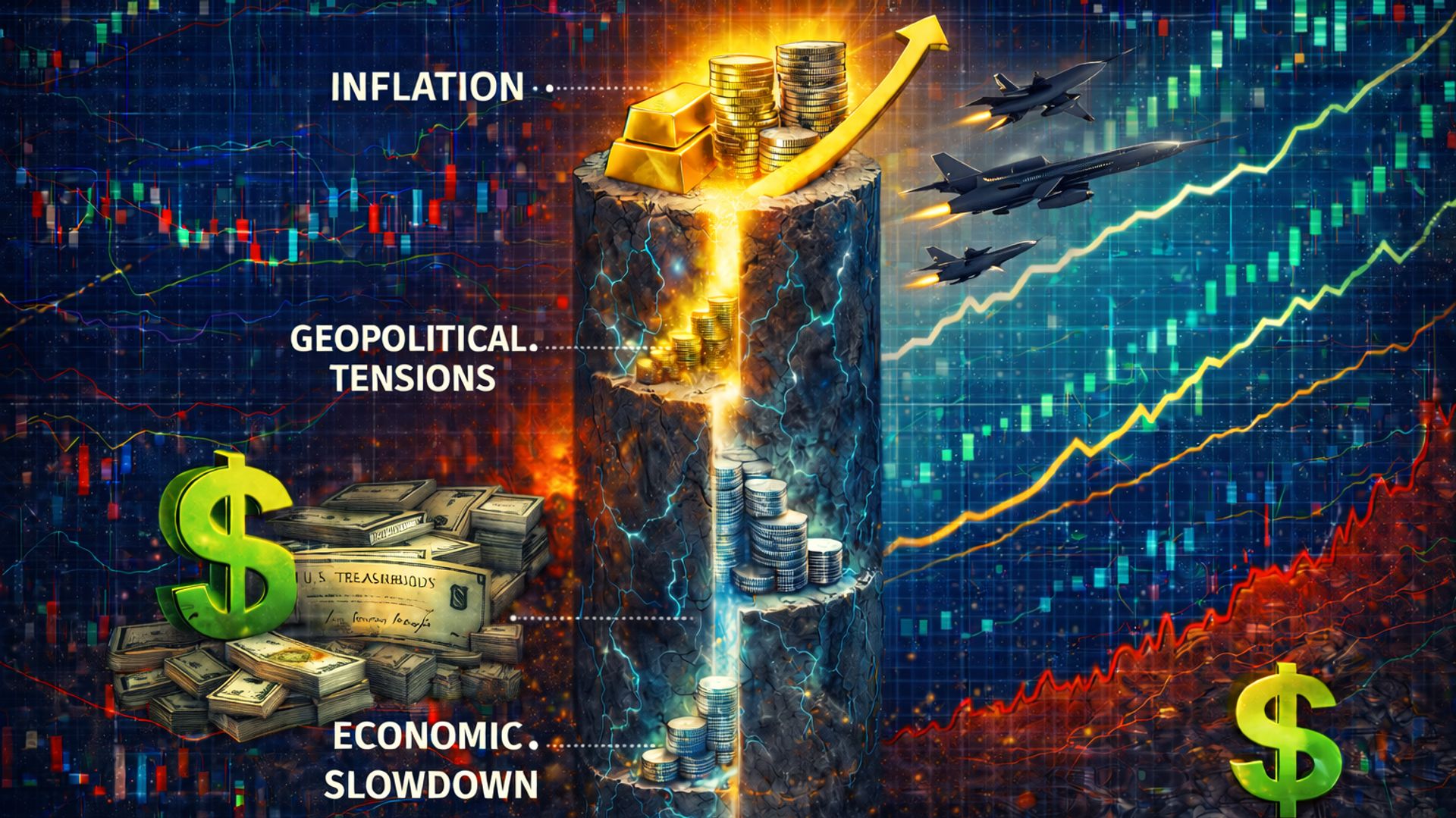 Giá vàng và bạc vẫn trên đà tăng dài hạn dù USD hút dòng tiền an toàn
