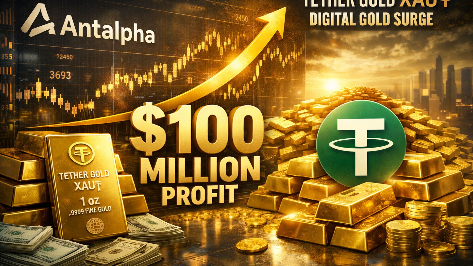 Antalpha chốt lời 100 triệu USD trên khoản đầu tư lớn vào giá vàng kỹ thuật số