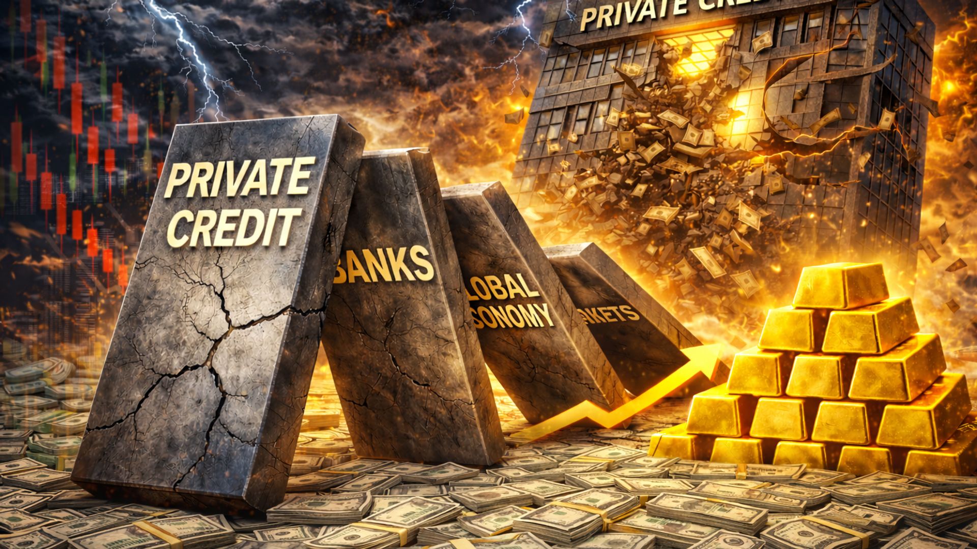 Rủi ro tín dụng tư nhân đẩy giá vàng tăng giữa nguy cơ suy thoái kinh tế kéo dài