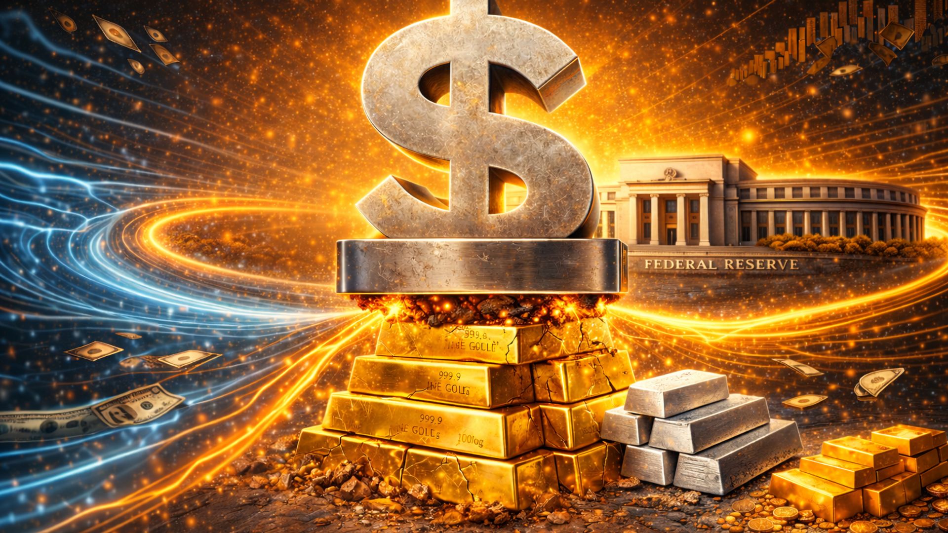 Giá vàng chịu áp lực do khủng hoảng thanh khoản đẩy USD tăng trước cuộc họp Fed