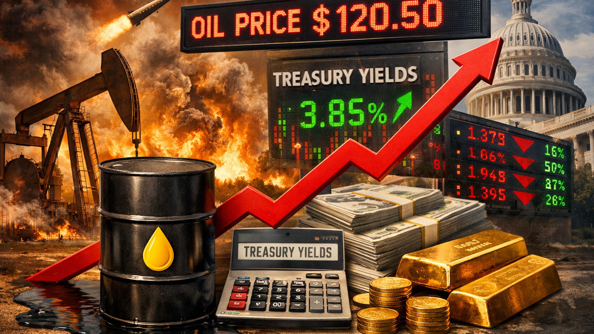 Giá dầu tăng mạnh nhưng tác động đến giá vàng và bạc còn hạn chế