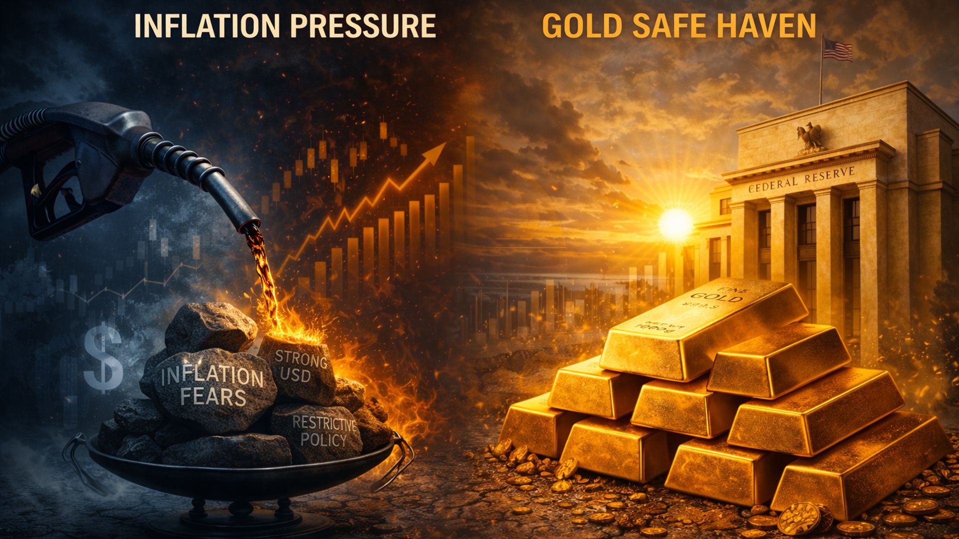 Phản ứng của các ngân hàng trung ương khiến giá vàng đối mặt áp lực tăng lạm phát