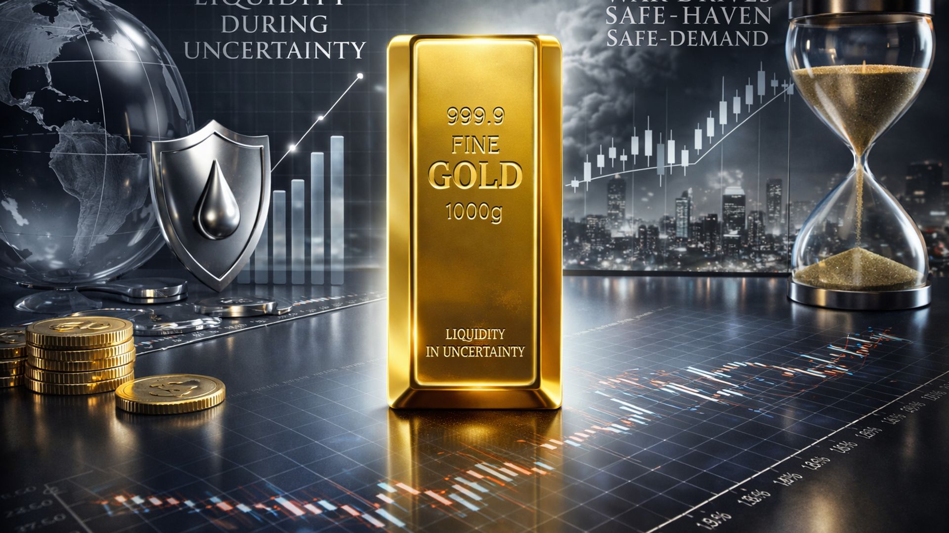 Vàng duy trì vai trò thanh khoản quan trọng giữa thời kỳ bất ổn toàn cầu