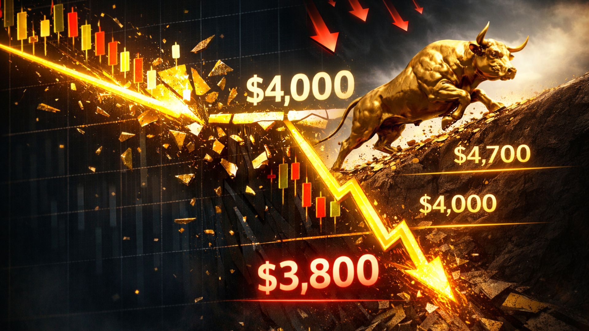 Giá vàng tiếp tục điều chỉnh sâu về 3.800 USD khi rủi ro kỹ thuật gia tăng