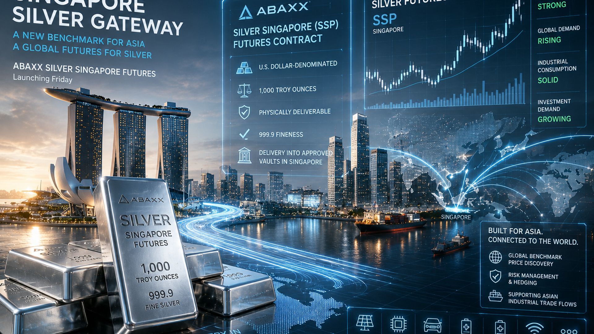 Abaxx khai thác nhu cầu bạc châu Á với hợp đồng tương lai mới tại Singapore
