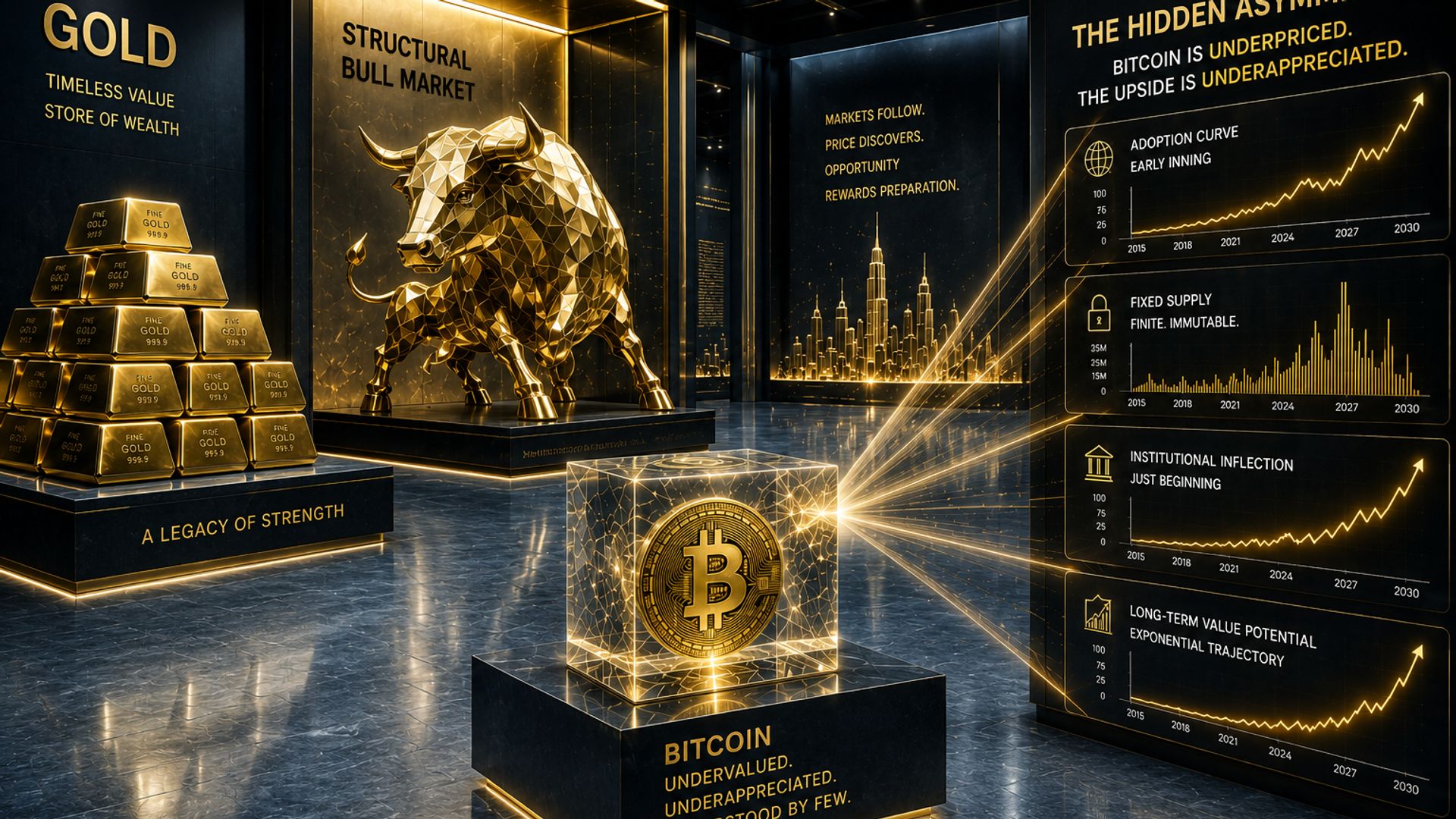 Giá vàng duy trì vị thế tài sản dài hạn, Bitcoin được đánh giá thấp hiện nay
