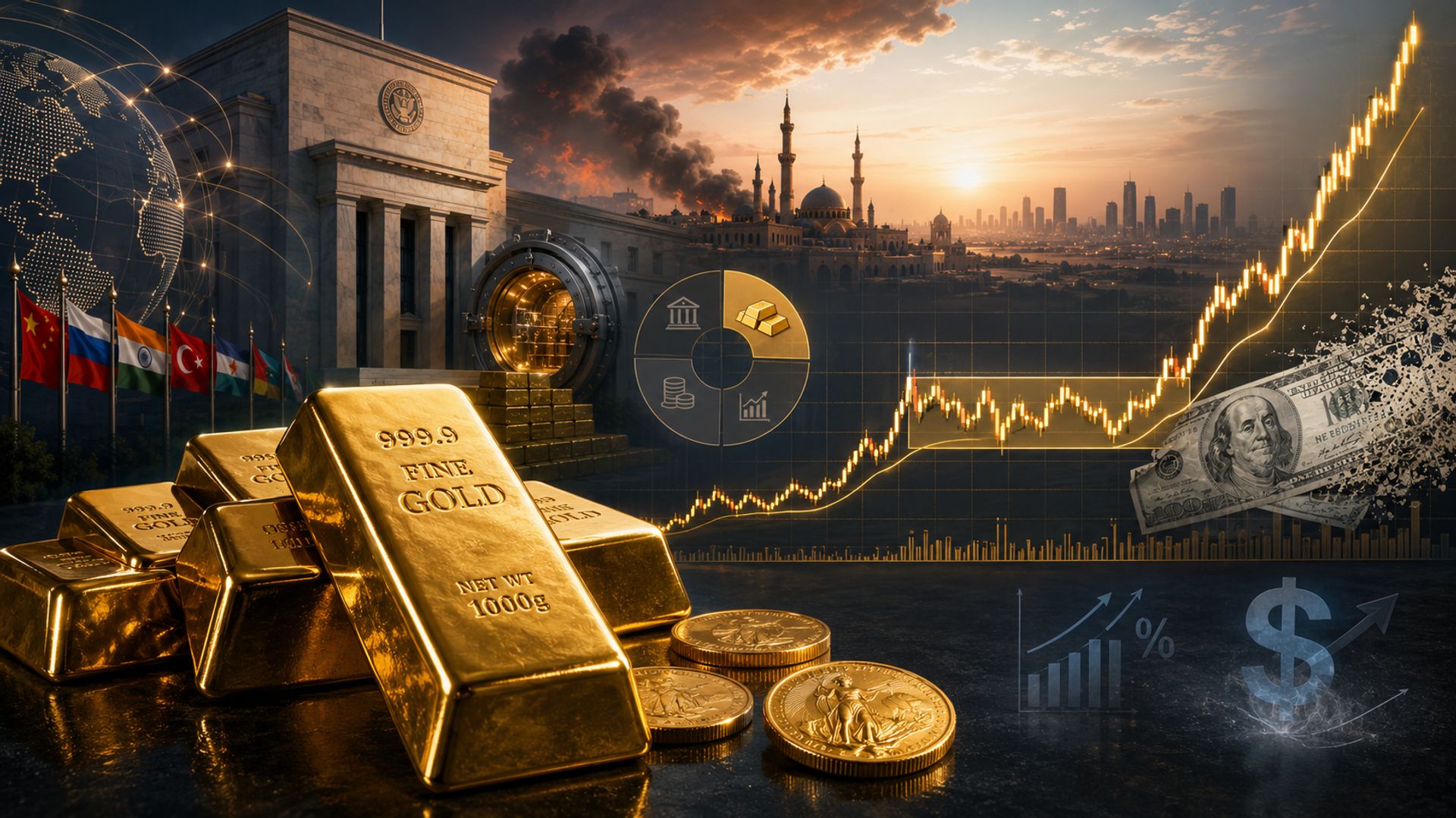 Giá vàng sẽ tăng mạnh lên 5.400 USD/oz sau căng thẳng Iran vào 2027