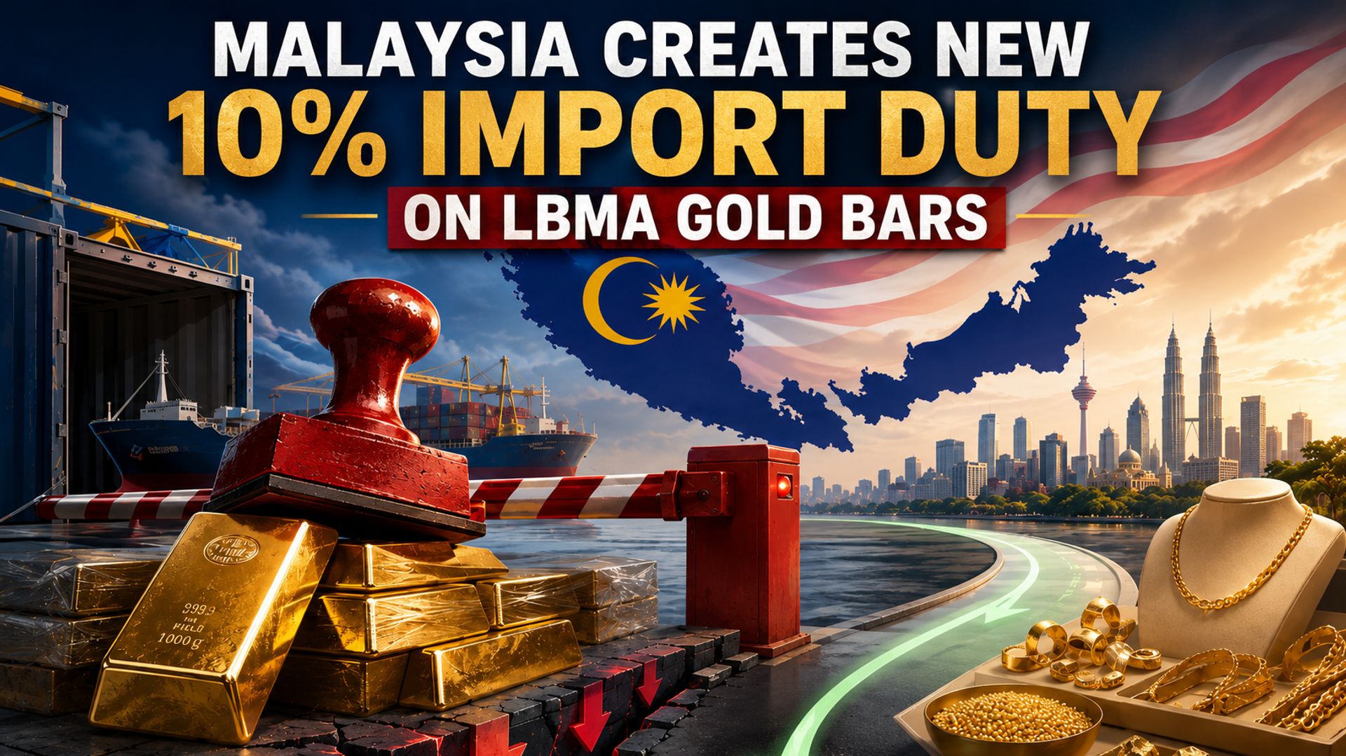 Malaysia áp thuế nhập khẩu 10% vàng LBMA, theo bước Ấn Độ, giá vàng biến động