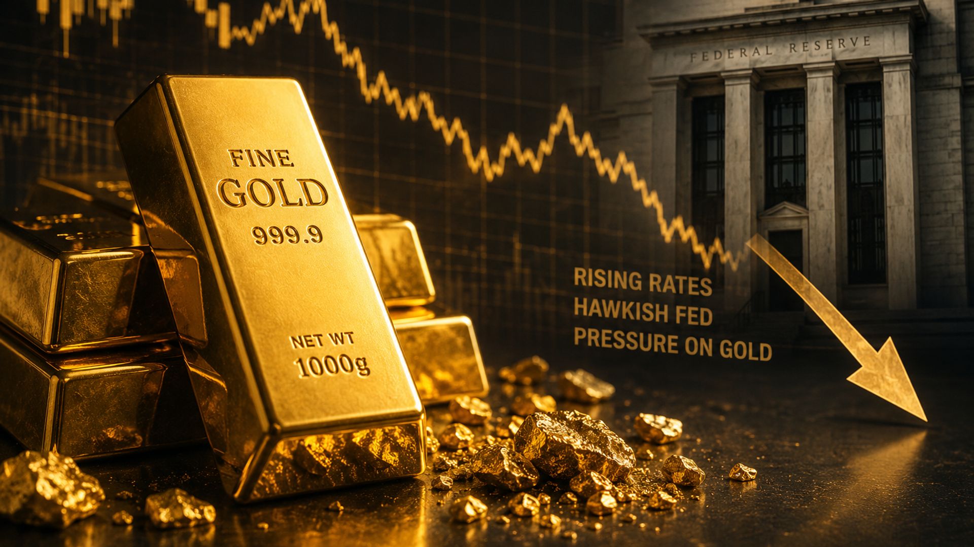 BMO hạ dự báo giá vàng năm 2024 khi Fed thắt chặt chính sách gây áp lực kim loại quý