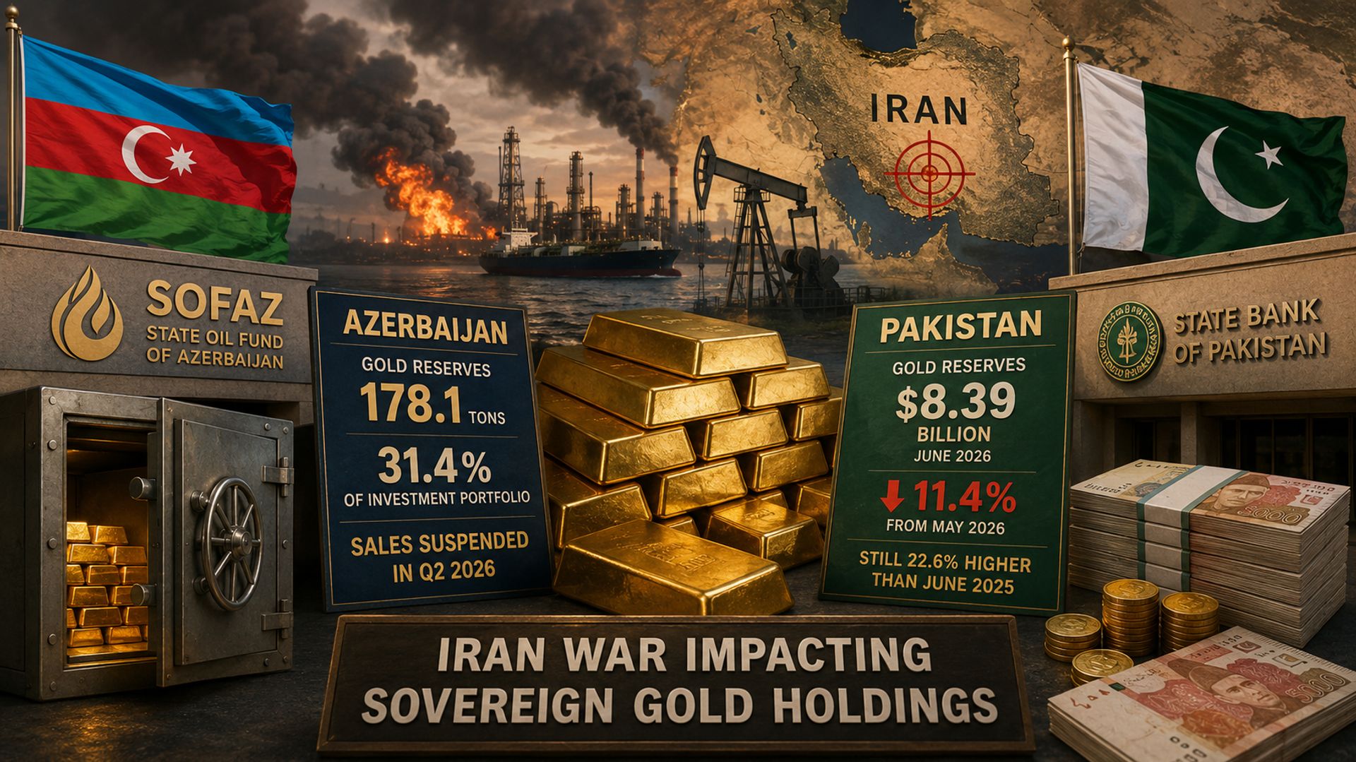 Chiến tranh Iran tiếp tục ảnh hưởng đến dự trữ vàng quốc gia, Azerbaijan và Pakistan là ví dụ mới nhất