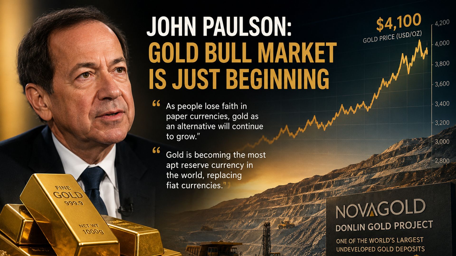 Tỷ phú John Paulson: Thị trường vàng vẫn đang trong giai đoạn đầu của xu hướng tăng