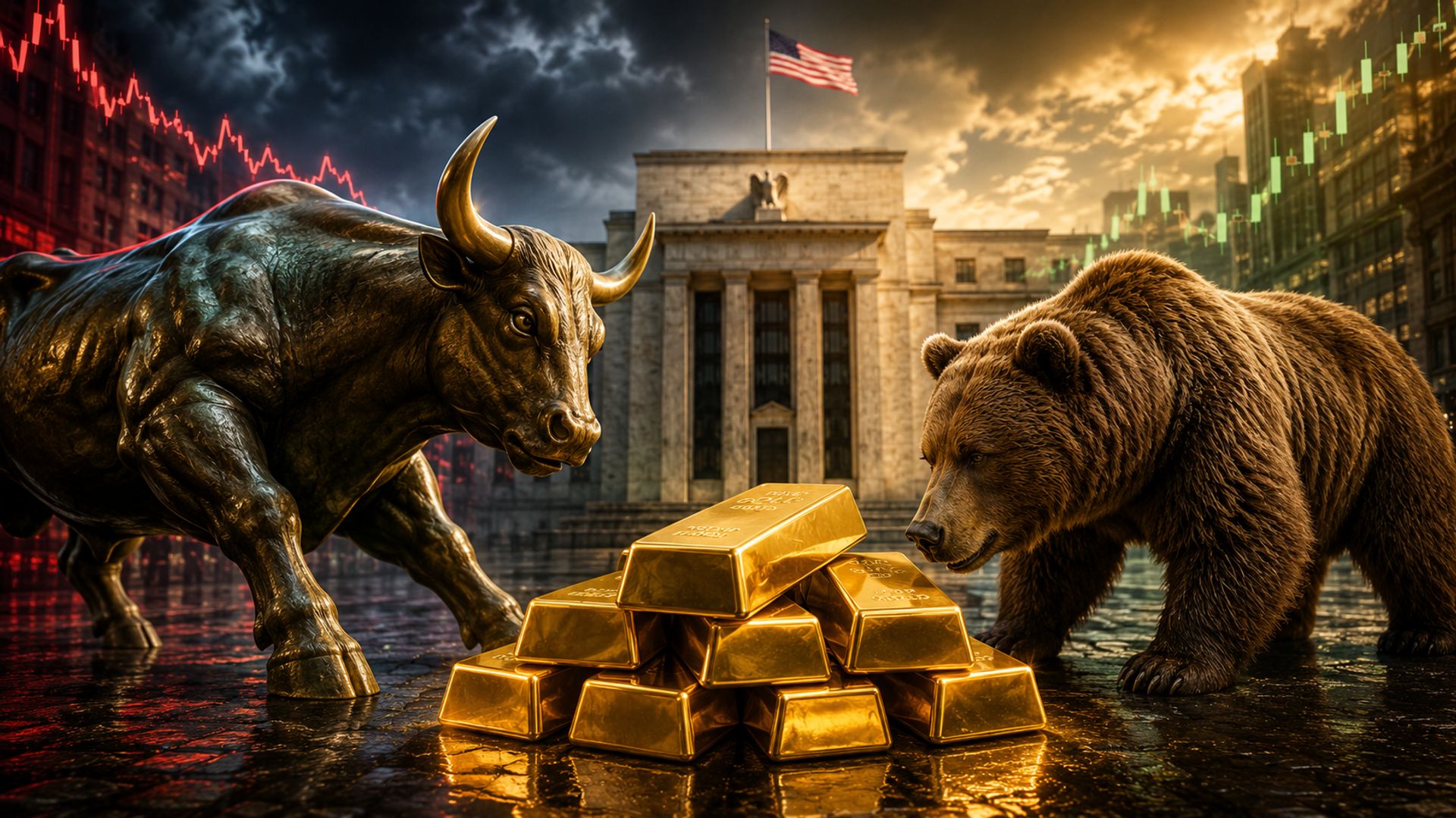 Giá vàng thế giới biến động mạnh, nhà đầu tư chờ đợi quyết định Fed